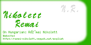 nikolett remai business card